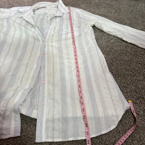 Victoria's Secret Striped Button Down Sleep Shirt Pajama Top Loungewear Women's - Picture 6 of 10